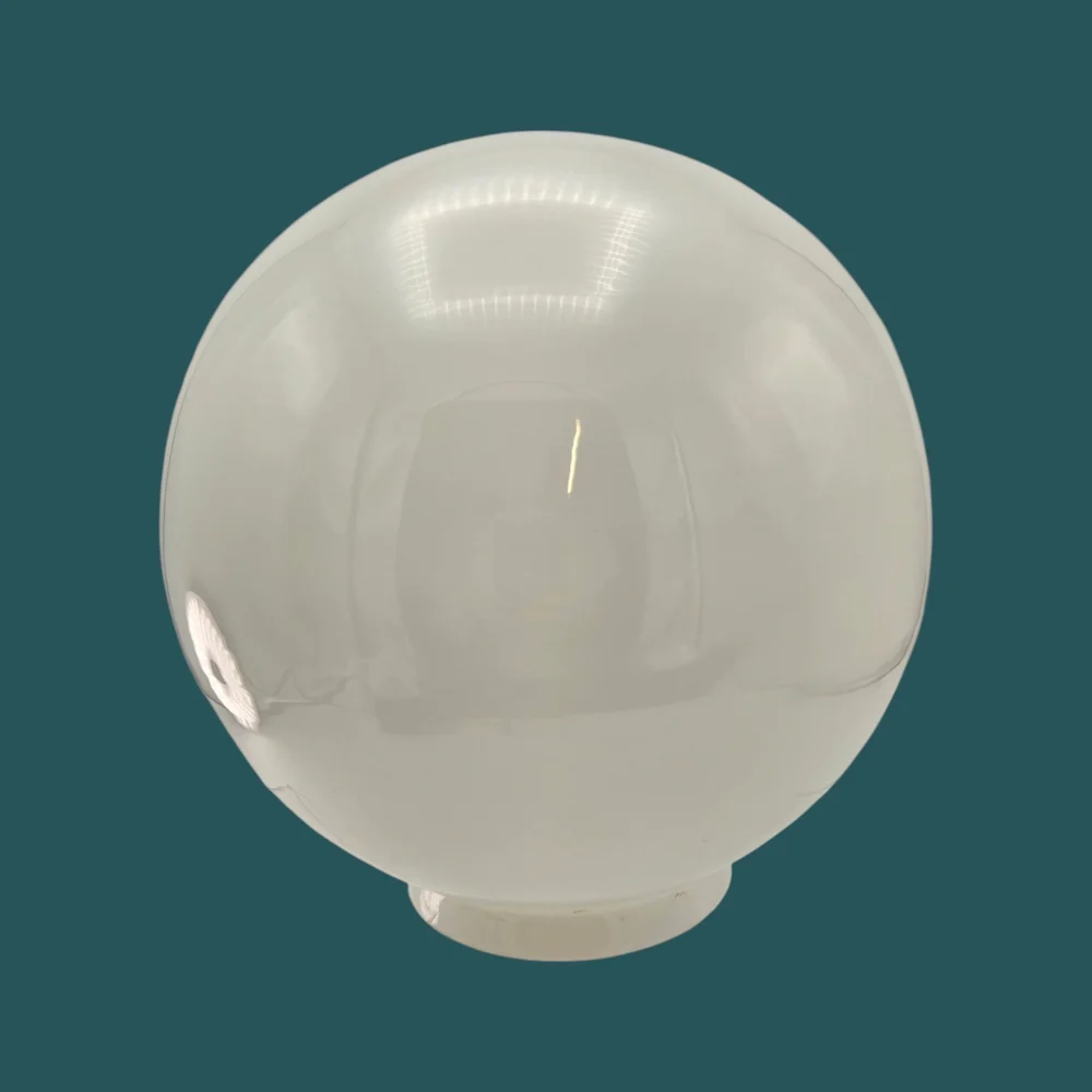 Vintage White Glass Barbers Pole Globe Light Shade